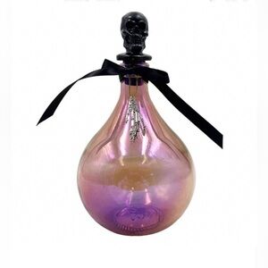 Purple Luster Glass Halloween Bottle, 4.9"